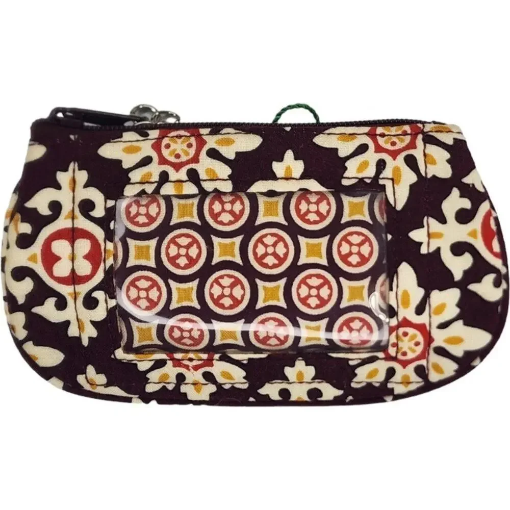 Vera Bradley‎ Eyeglass Case And Clip Zip ID Wallet Medallion Pattern